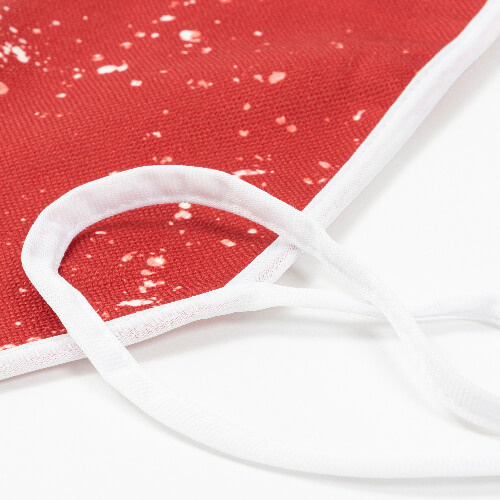 Bělená hvězdně červená lněná zástěra pro sublimaci