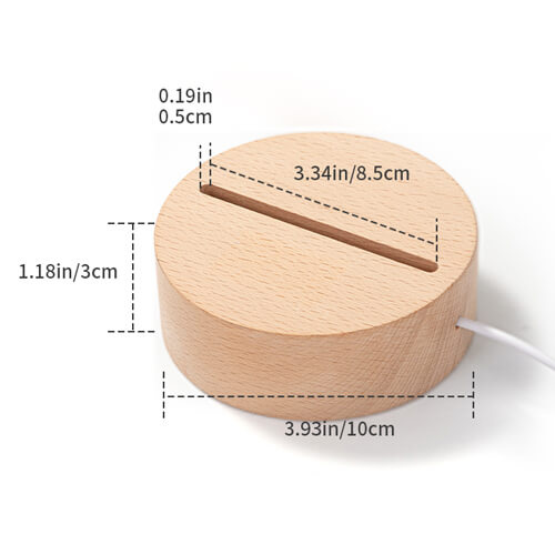 Podstavec LED lampy - kulatý Ø 10 cm - teplé světlo