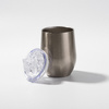 Hrnek na svařené víno 360 ml na sublimaci - stříbrný, víčko s umělým ledem