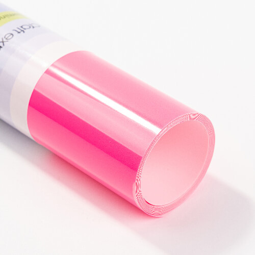 Luminiscenční flexi fólie - růžová, žlutě svítící