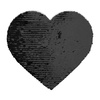 Dvoubarevné flitry pro sublimaci a textilní aplikace - černé srdce 22 x 19,5 cm na bílém podkladu