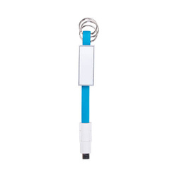 Přívěsek na klíče - datový kabel USB C pro sublimaci - modrý