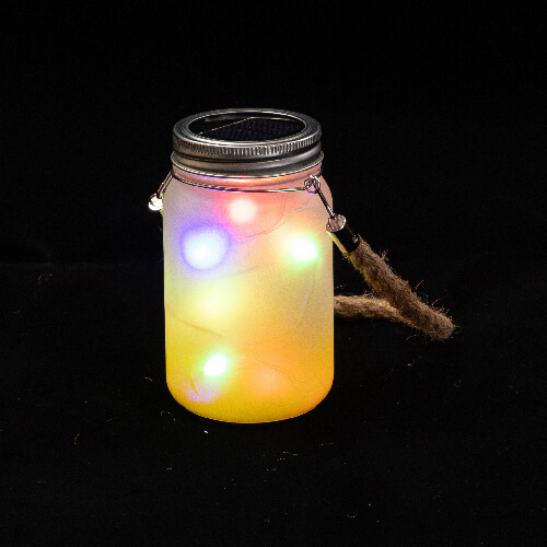 Lucerna 450 ml s rukojetí na provázku - žlutý gradient