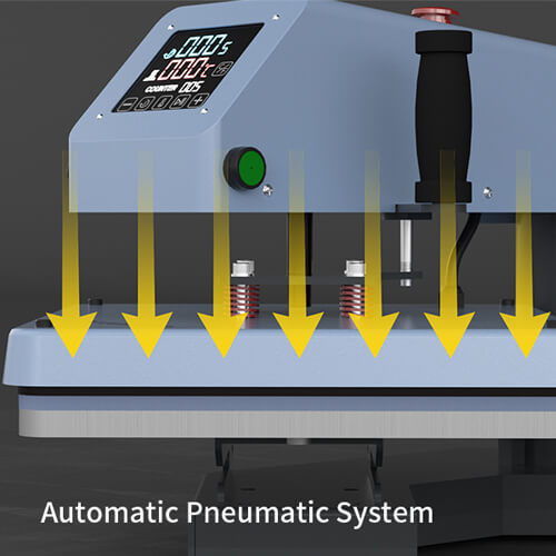 Pneumatický plochý lis OtterPro Air Press Swing Dual 38 x 38 cm