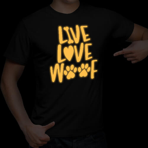 Luminiscenční flexi fólie - oranžová svítící žlutá