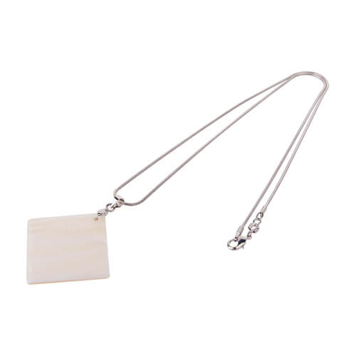 Přívěsek mušle na řetízku pro sublimaci - čtvercový