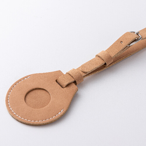 Kožená visačka na zavazadla / pouzdro AirTag pro sublimaci - hnědá