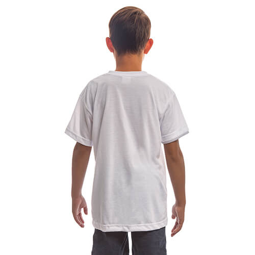 Solární tričko pro mládež s krátkým rukávem pro sublimaci - bílé