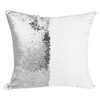 Povlak na polštář 40 x 40 cm s flitry pro sublimaci - bílý