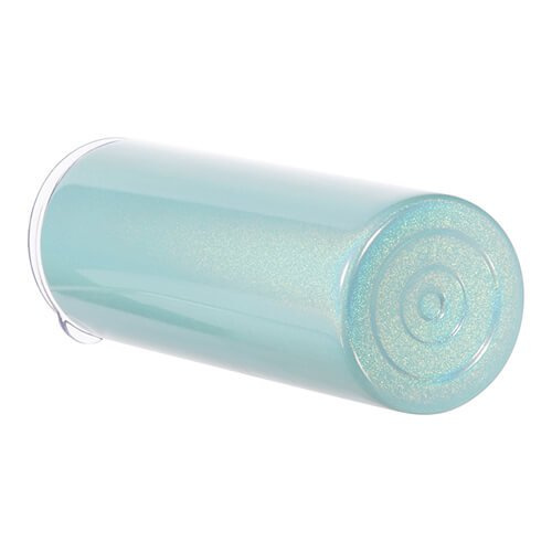 600 ml hrnek s brčkem pro sublimaci - duhová světle modrá