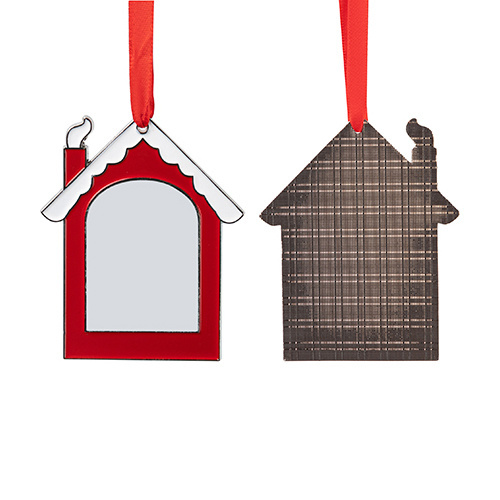 Kovová visačka na vánoční stromek pro sublimaci - dům