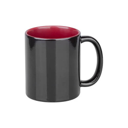 Hrnek 330 ml kouzelný černý s červeným vnitřkem (sublimace)