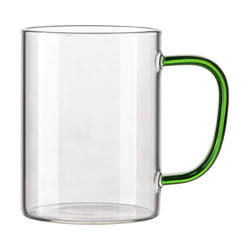 450 ml sklenice se světle zeleným uchem (sublimace)
