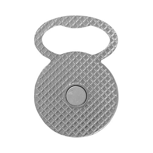 Kovový magnet - otvírák na lahve pro sublimaci - kruh