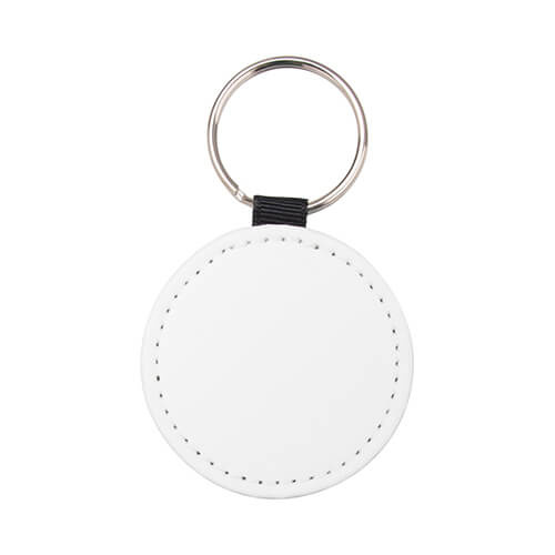 Kožený kroužek na klíče se třpytkami pro sublimaci - modrý kruh