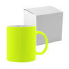 Hrnek Fluo Color 330 ml - matně žlutý pro termotransfer + krabička