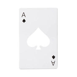 Otvírák na lahve 5,5 x 8,5 cm pro sublimaci - bílý Poker