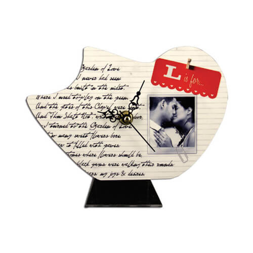 Stojanové hodiny z MDF - Slunce - Sublimační termotransfer