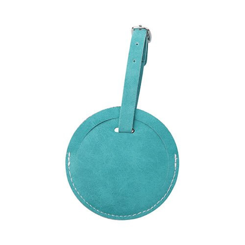 Kožená visačka na zavazadla pro sublimaci - zelený kruh