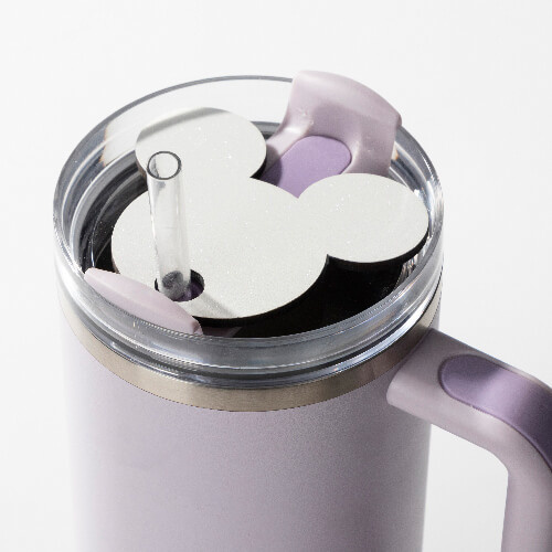 Vláknitá jmenovka se třpytkami na 1200ml hrnek pro sublimaci - Mickey