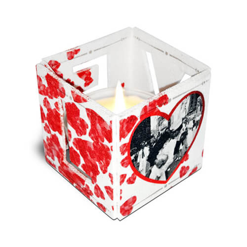 Plstěný svícen pro sublimaci