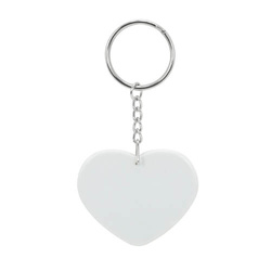 Plastový přívěsek na klíče - srdce - sublimační termotransfer