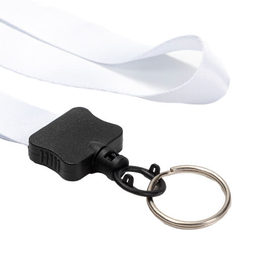 Bílá šňůrka s plastovou sponou pro sublimaci