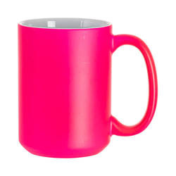 Max Fluo Color hrnek - růžový, matný pro termotransfer