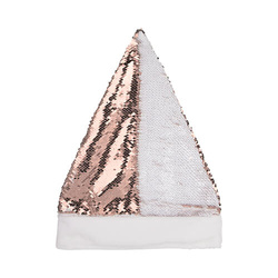 Čepice sv. Santa Claus s dvoubarevnými flitry pro sublimaci - šampaňské