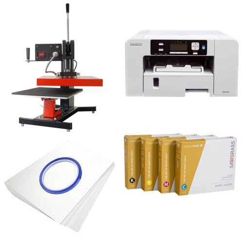 Sada tiskárny Sawgrass Virtuoso SG500 + tiskový stroj Lotus LTS550 ChromaBlast