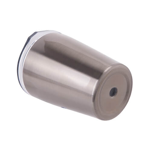 Kovový hrnek 240 ml na mléko s víčkem pro sublimaci - stříbrný