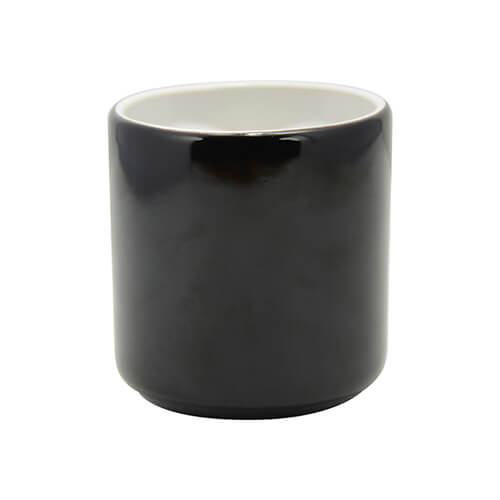 Kouzelný hrnek 300 ml s uchem ve tvaru srdce - černý (pro sublimaci)