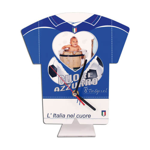 Stojanové hodiny z MDF - sportovní oblečení - sublimační termotransfer