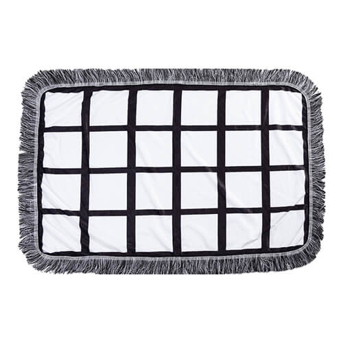 Plyšová deka 80 x 50 cm s fotopanely pro sublimaci - 24 panelů