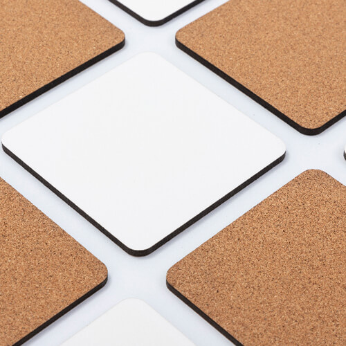 Čtvercová podložka pod hrnek z MDF 9 x 9 cm pro sublimaci