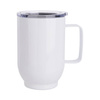 500 ml Cestovní, kovový hrnek na kávu pro sublimaci - bílý