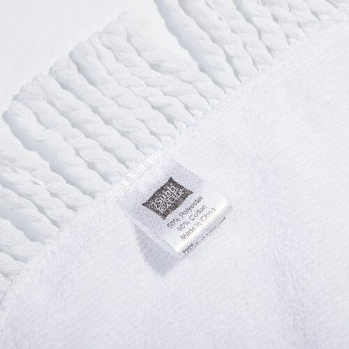 Ručník z mikrovlákna 152 x 76 cm se střapcem pro sublimaci - bílý