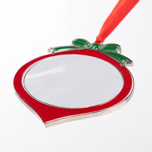 Kovová visačka na vánoční stromek pro sublimaci - oválná