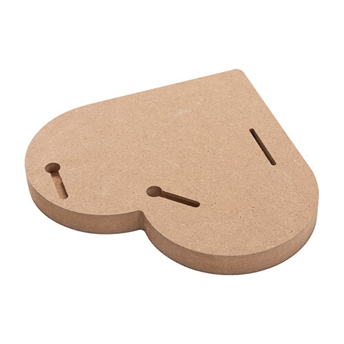 Fotorámeček - srdce z MDF pro sublimaci - 15,2 x 15,2 cm