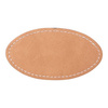Kožený oválný odznak 8,2 x 4,4 cm pro sublimaci - hnědý