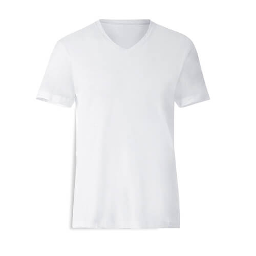 Tričko bílé V-NECK Cotton-Touch Sublimace Termotransfer