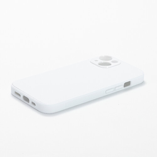 Bílé gumové pouzdro na iPhone 14 pro sublimaci