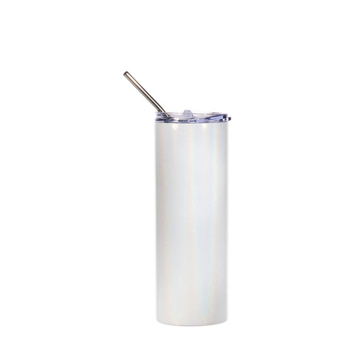 Sada 4 hrnků o objemu 600 ml s brčkem pro potisk - duhová bílá