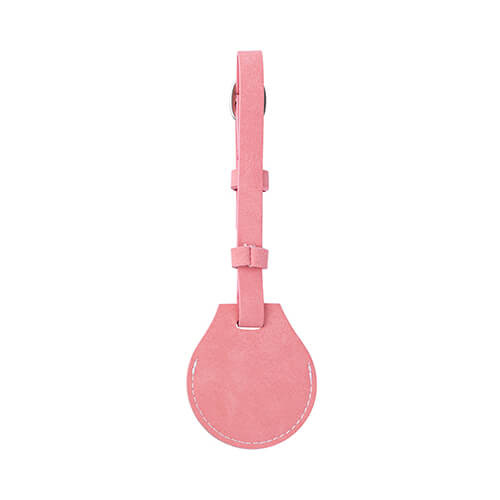 Kožená visačka na zavazadla / pouzdro AirTag pro sublimaci - růžová