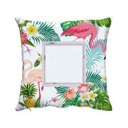 Dvoubarevný saténový povlak na polštář 38 x 38 cm pro sublimaci - Flamingo