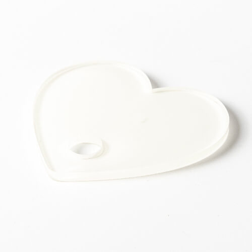 Akrylová jmenovka pro hrnek 780 / 900 / 1050 / 1260 ml pro sublimaci - srdce