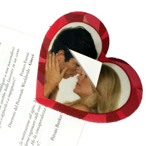 Plstěná záložka pro sublimaci - srdce