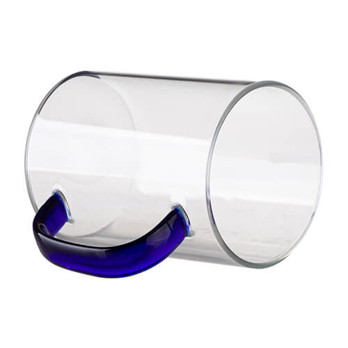 Sklenice 450 ml s tmavě modrým uchem (sublimace)