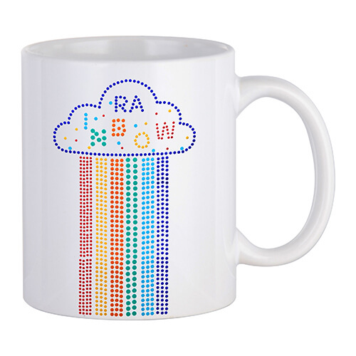 Zirkoniová deska pro termotransfer - malá duha