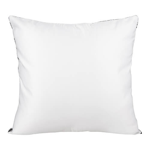 Povlak na polštář 40 x 40 cm s dvoubarevnými flitry pro sublimaci - černý
